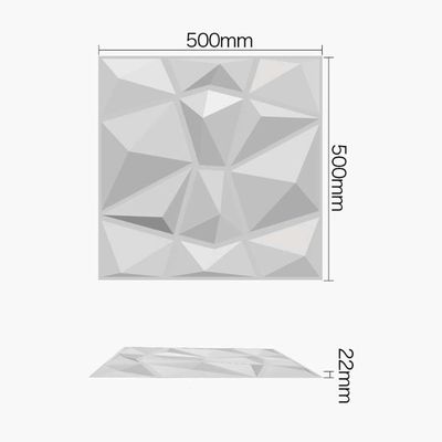 Luxury Living Room TV Background 500mm*50mm Painel de parede 3D de PVC com design moderno