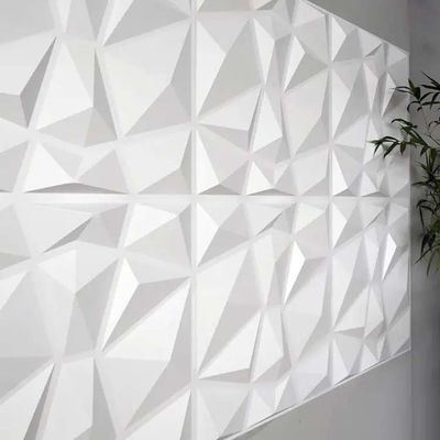 Luxury Living Room TV Background 500mm*50mm Painel de parede 3D de PVC com design moderno
