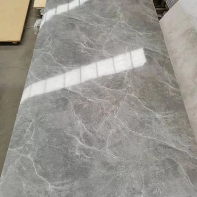 Impressão 3D em preto personalizado PVC Marmo Folha UV para arte moderna Painéis de decoração de parede Interior
