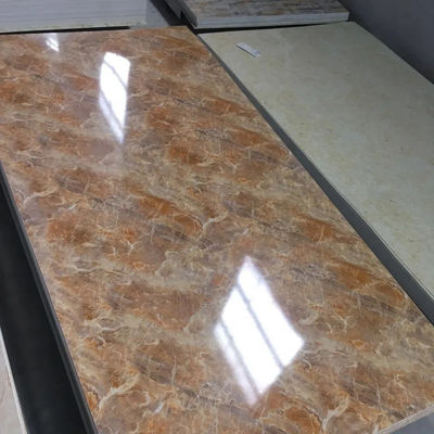 Impressão 3D em preto personalizado PVC Marmo Folha UV para arte moderna Painéis de decoração de parede Interior