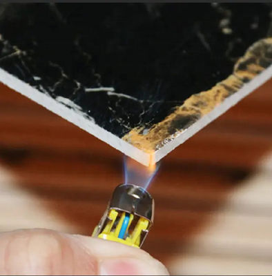 Impressão 3D em preto personalizado PVC Marmo Folha UV para arte moderna Painéis de decoração de parede Interior